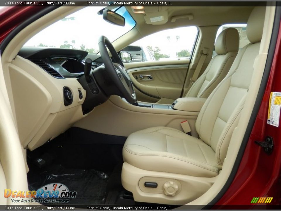 2014 Ford Taurus SEL Ruby Red / Dune Photo #6