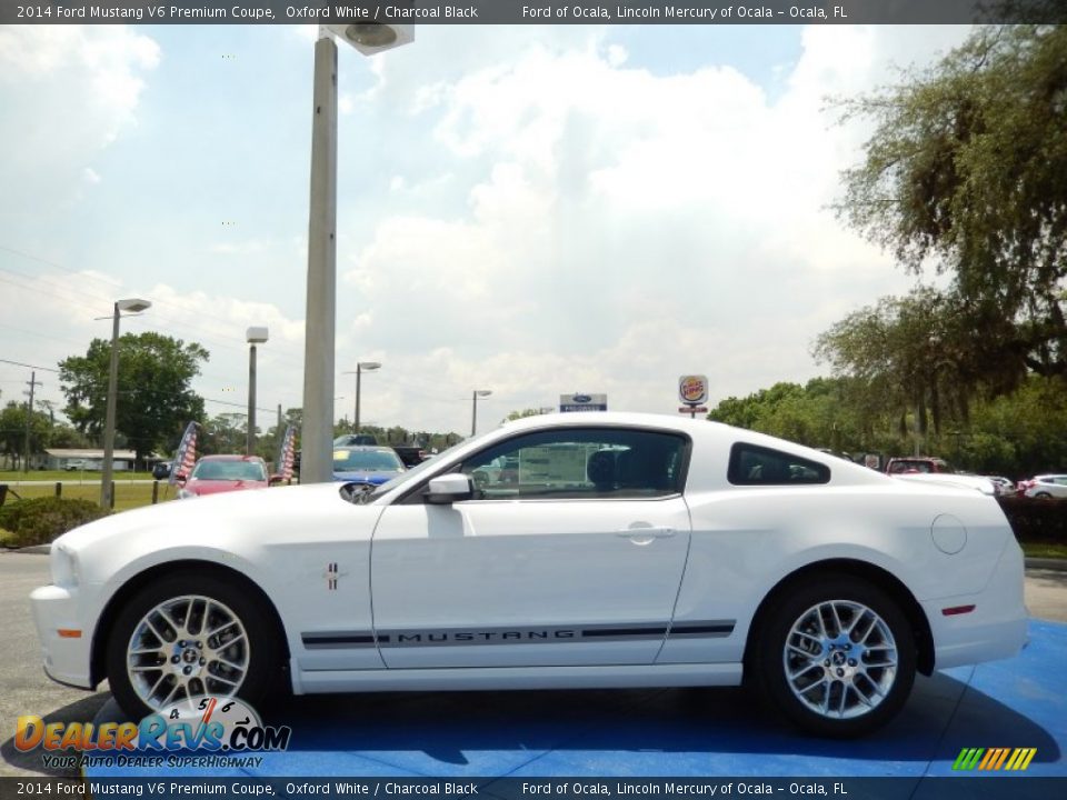 2014 Ford Mustang V6 Premium Coupe Oxford White / Charcoal Black Photo #2