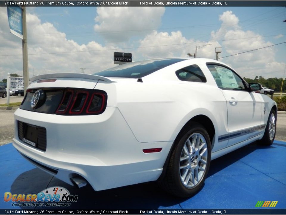 2014 Ford Mustang V6 Premium Coupe Oxford White / Charcoal Black Photo #3