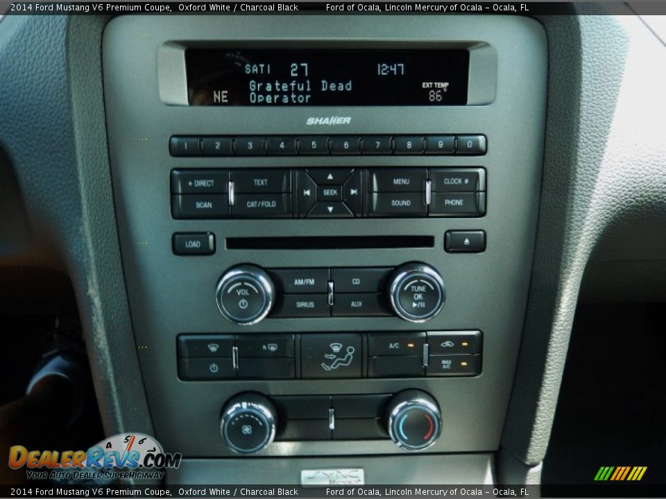 2014 Ford Mustang V6 Premium Coupe Oxford White / Charcoal Black Photo #10
