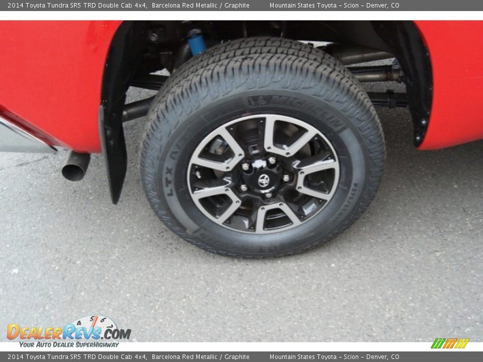 2014 Toyota Tundra SR5 TRD Double Cab 4x4 Barcelona Red Metallic / Graphite Photo #9