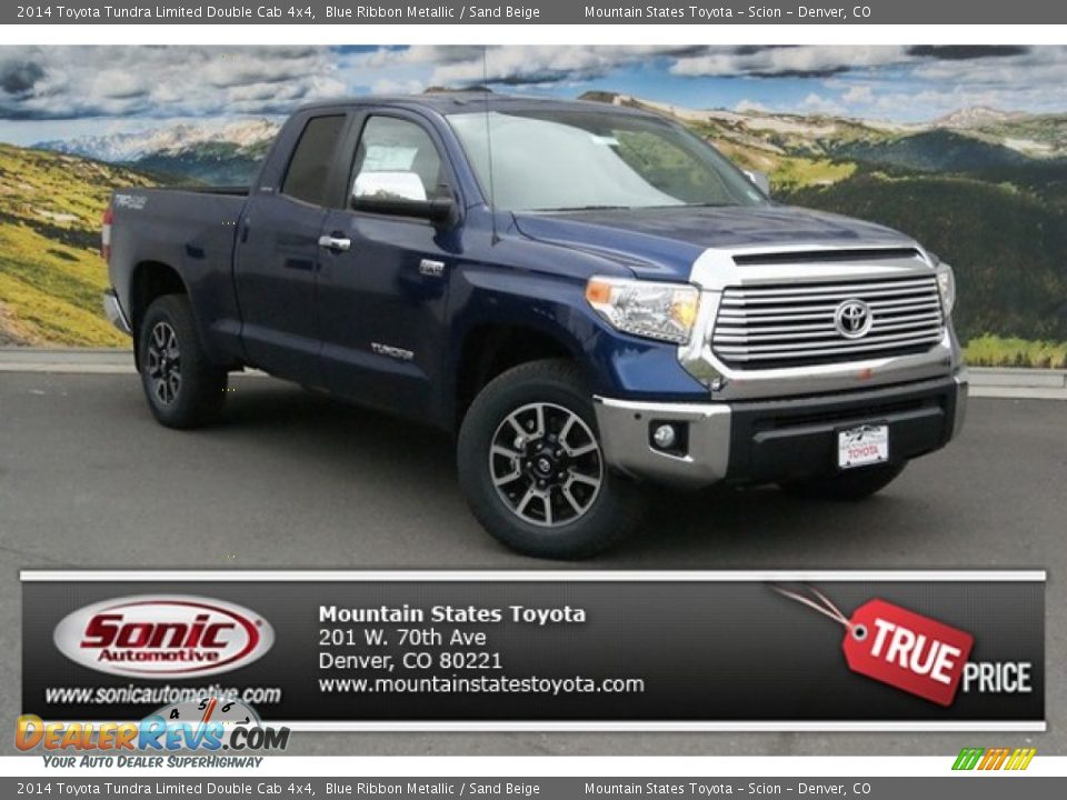 2014 Toyota Tundra Limited Double Cab 4x4 Blue Ribbon Metallic / Sand Beige Photo #1