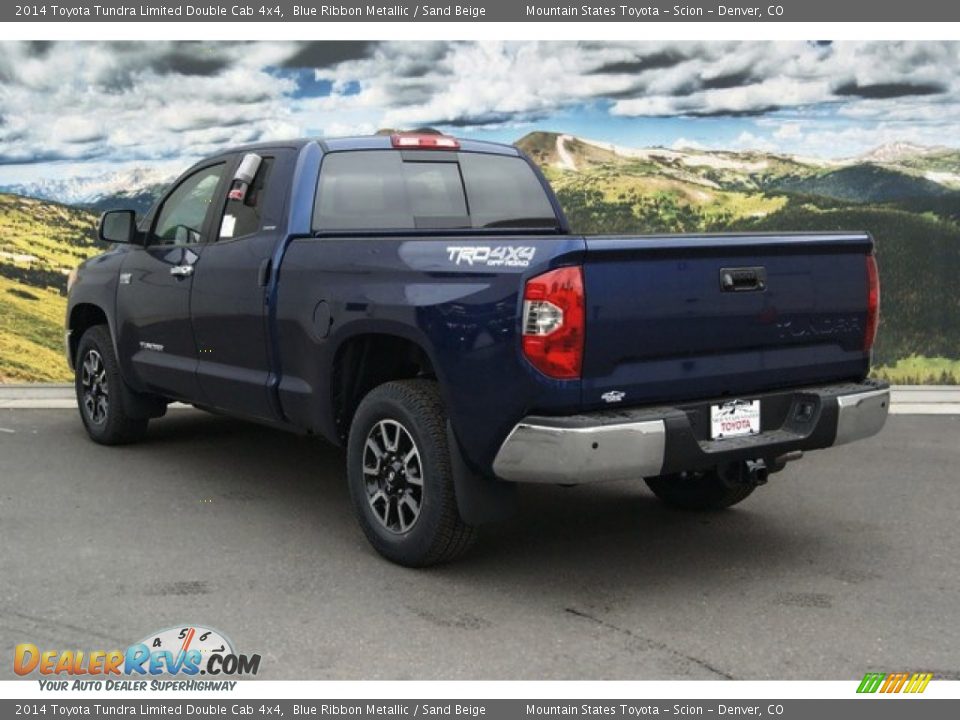 2014 Toyota Tundra Limited Double Cab 4x4 Blue Ribbon Metallic / Sand Beige Photo #3