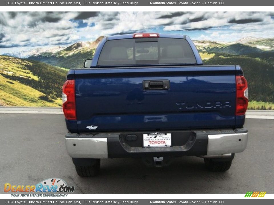 2014 Toyota Tundra Limited Double Cab 4x4 Blue Ribbon Metallic / Sand Beige Photo #4