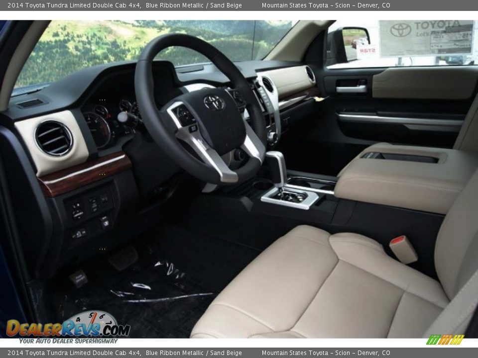 2014 Toyota Tundra Limited Double Cab 4x4 Blue Ribbon Metallic / Sand Beige Photo #5