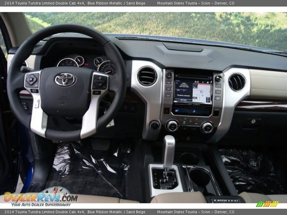 2014 Toyota Tundra Limited Double Cab 4x4 Blue Ribbon Metallic / Sand Beige Photo #6