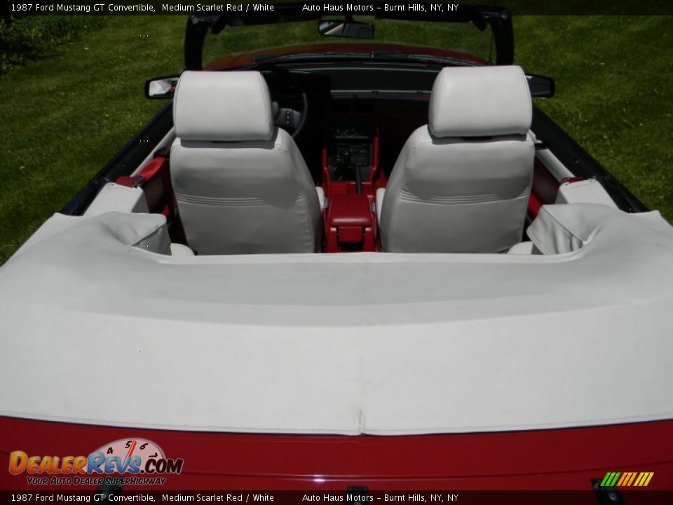 1987 Ford Mustang GT Convertible Medium Scarlet Red / White Photo #26