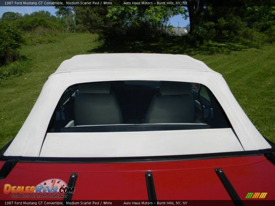 1987 Ford Mustang GT Convertible Medium Scarlet Red / White Photo #28