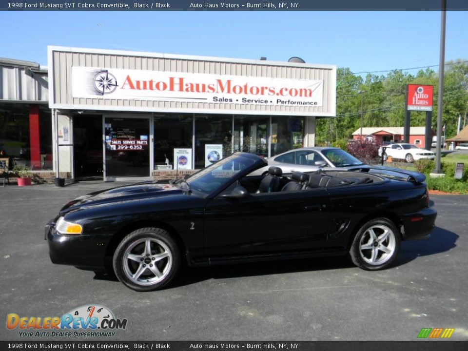 1998 Ford Mustang SVT Cobra Convertible Black / Black Photo #1