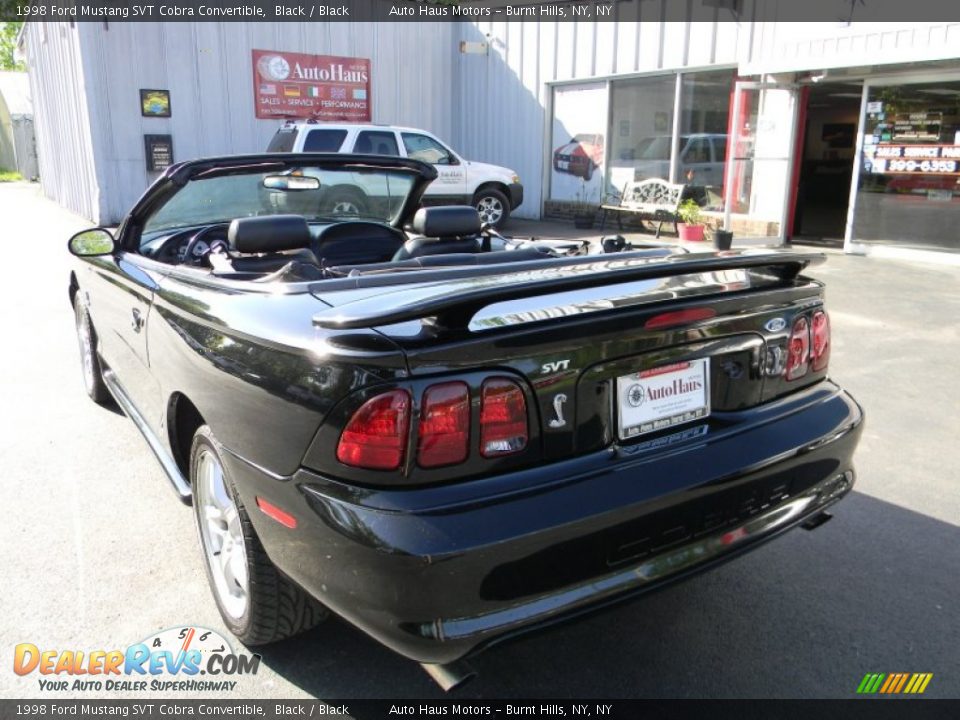 1998 Ford Mustang SVT Cobra Convertible Black / Black Photo #2