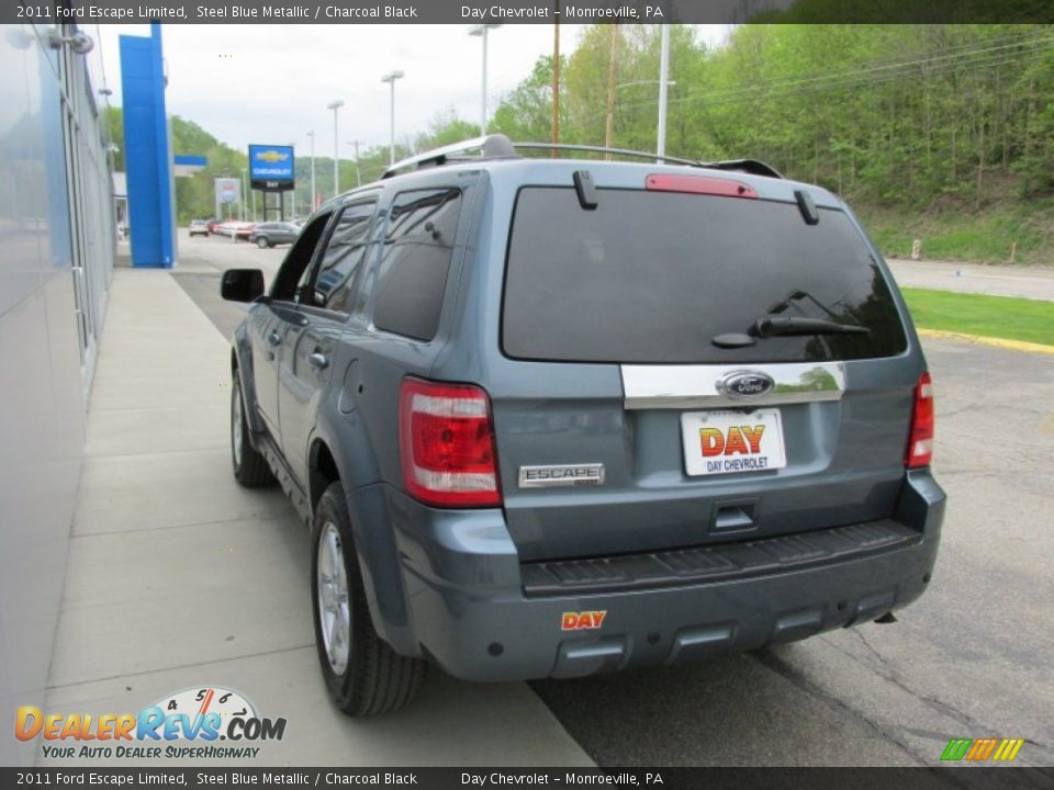 2011 Ford Escape Limited Steel Blue Metallic / Charcoal Black Photo #6