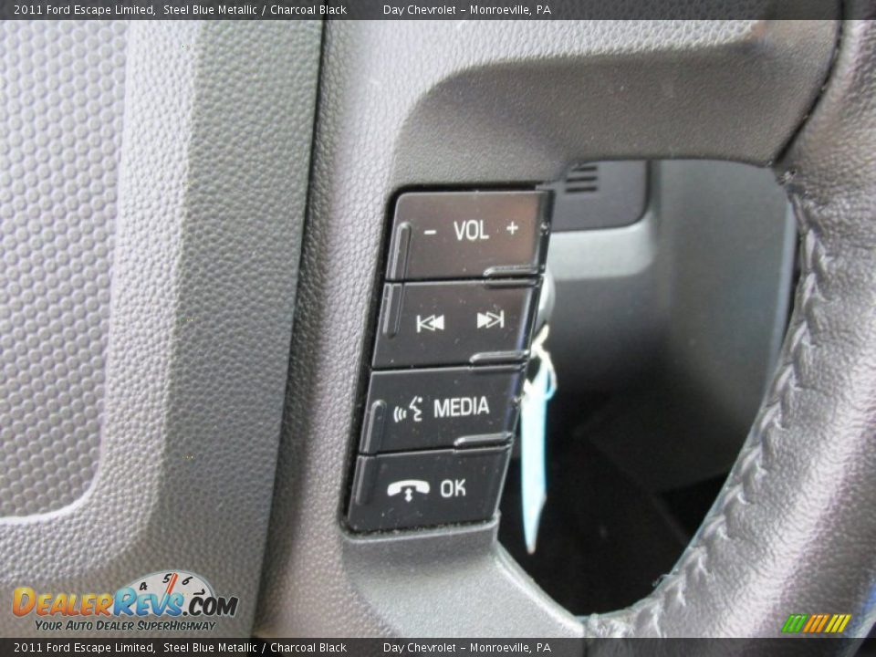 2011 Ford Escape Limited Steel Blue Metallic / Charcoal Black Photo #17