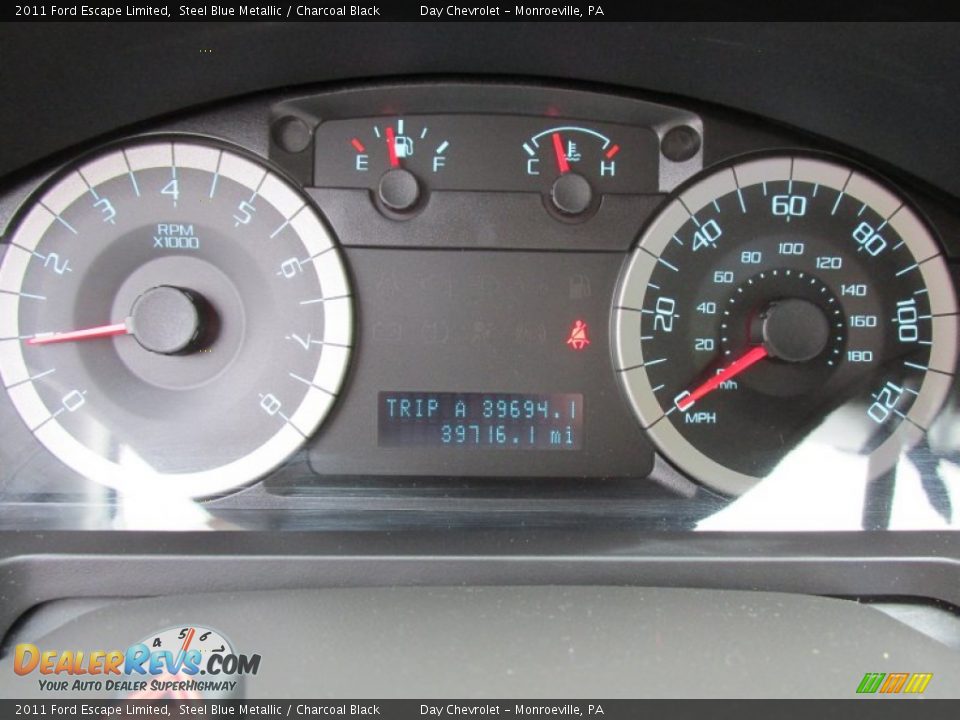 2011 Ford Escape Limited Steel Blue Metallic / Charcoal Black Photo #20