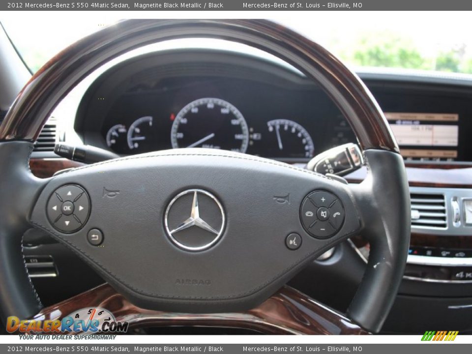 2012 Mercedes-Benz S 550 4Matic Sedan Magnetite Black Metallic / Black Photo #19