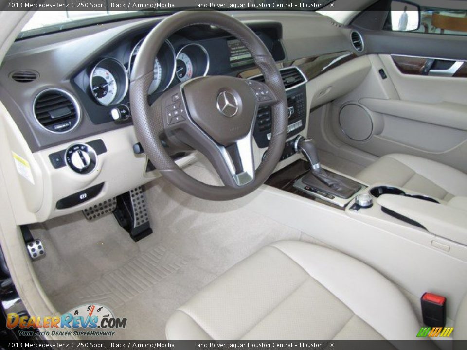 2013 Mercedes-Benz C 250 Sport Black / Almond/Mocha Photo #12