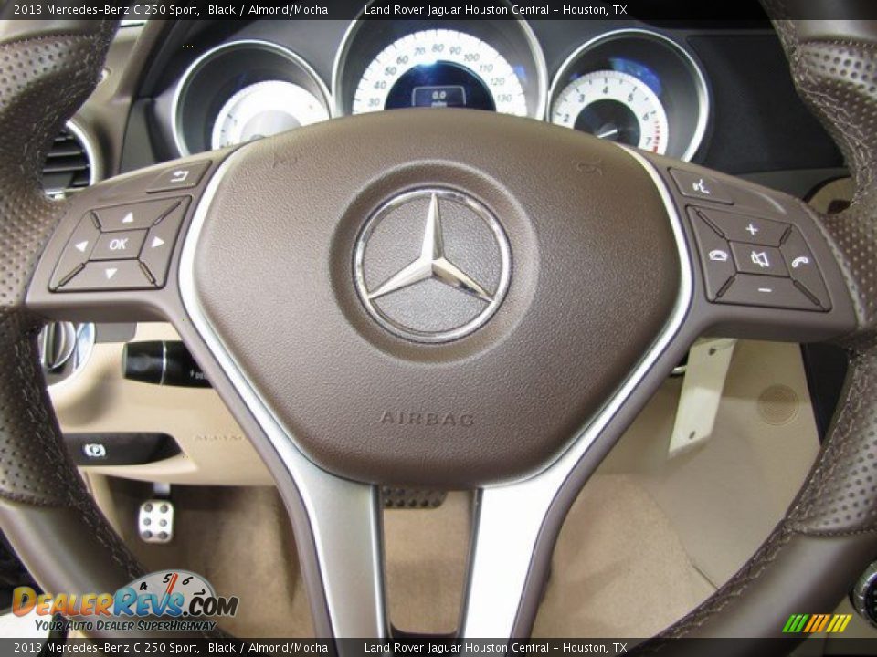 2013 Mercedes-Benz C 250 Sport Black / Almond/Mocha Photo #14