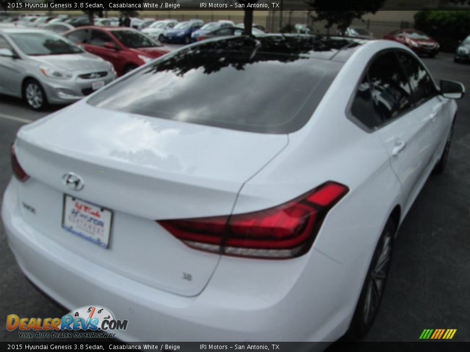 2015 Hyundai Genesis 3.8 Sedan Casablanca White / Beige Photo #7