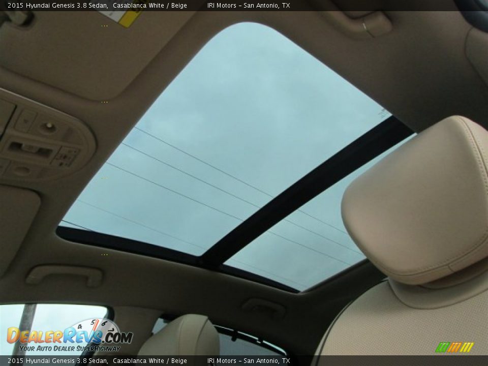 2015 Hyundai Genesis 3.8 Sedan Casablanca White / Beige Photo #11