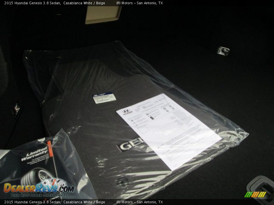 2015 Hyundai Genesis 3.8 Sedan Casablanca White / Beige Photo #12