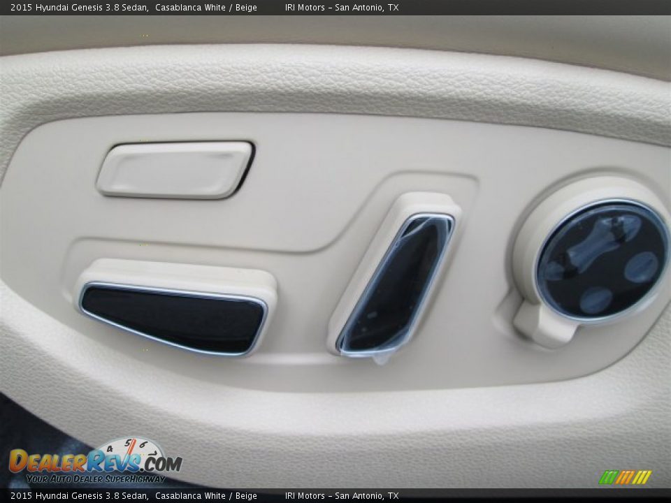 2015 Hyundai Genesis 3.8 Sedan Casablanca White / Beige Photo #14