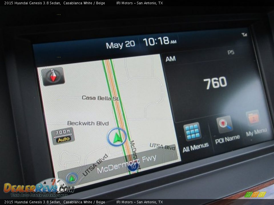2015 Hyundai Genesis 3.8 Sedan Casablanca White / Beige Photo #18