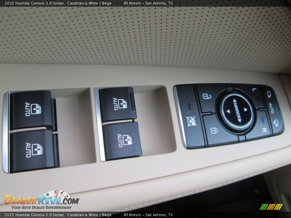 2015 Hyundai Genesis 3.8 Sedan Casablanca White / Beige Photo #23