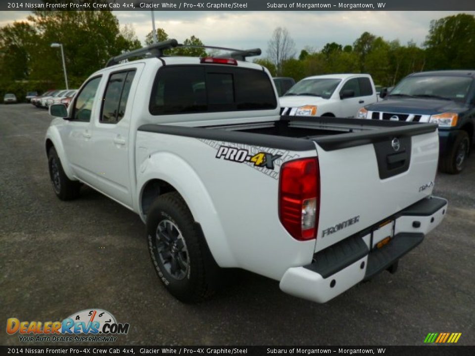 2014 Nissan Frontier Pro-4X Crew Cab 4x4 Glacier White / Pro-4X Graphite/Steel Photo #5