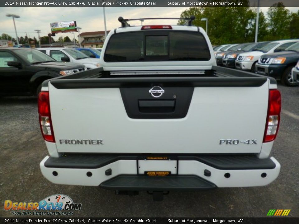 2014 Nissan Frontier Pro-4X Crew Cab 4x4 Glacier White / Pro-4X Graphite/Steel Photo #6