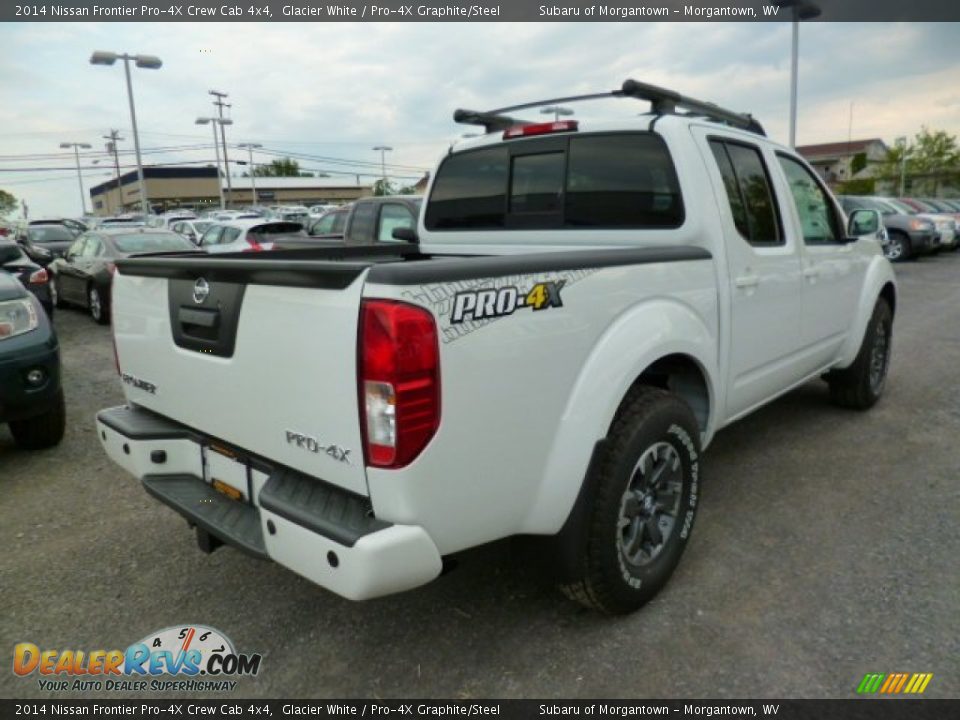 2014 Nissan Frontier Pro-4X Crew Cab 4x4 Glacier White / Pro-4X Graphite/Steel Photo #7