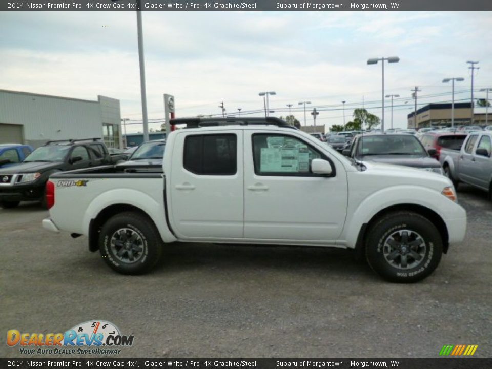 2014 Nissan Frontier Pro-4X Crew Cab 4x4 Glacier White / Pro-4X Graphite/Steel Photo #8