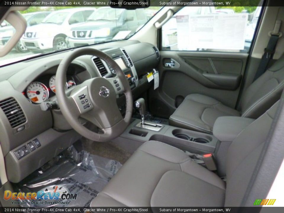 2014 Nissan Frontier Pro-4X Crew Cab 4x4 Glacier White / Pro-4X Graphite/Steel Photo #16