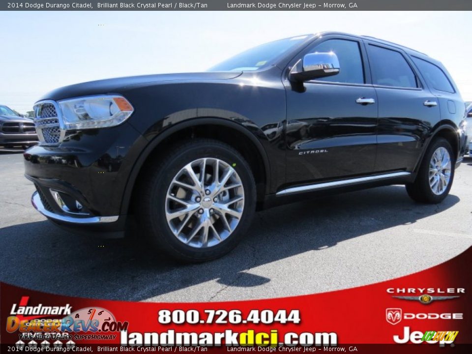 2014 Dodge Durango Citadel Brilliant Black Crystal Pearl / Black/Tan Photo #1