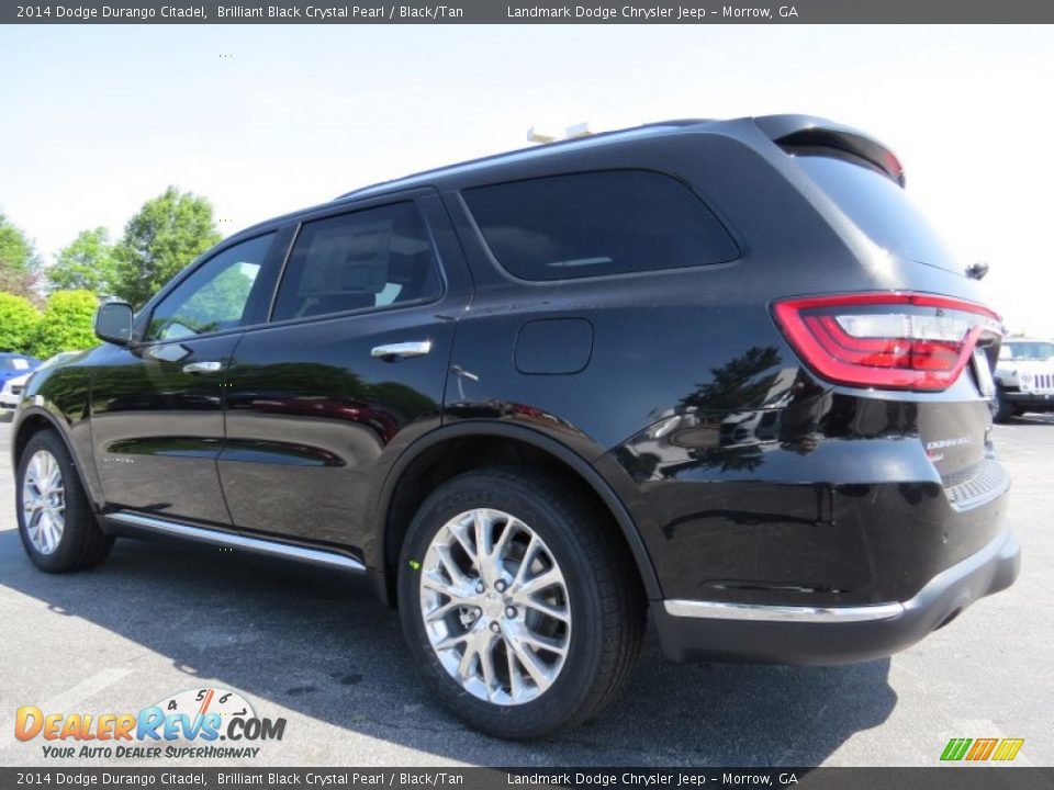 2014 Dodge Durango Citadel Brilliant Black Crystal Pearl / Black/Tan Photo #2