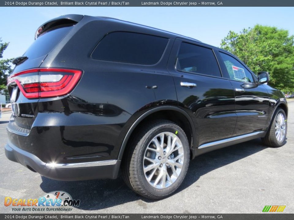 2014 Dodge Durango Citadel Brilliant Black Crystal Pearl / Black/Tan Photo #3