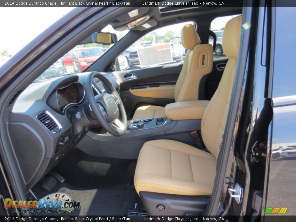 2014 Dodge Durango Citadel Brilliant Black Crystal Pearl / Black/Tan Photo #6