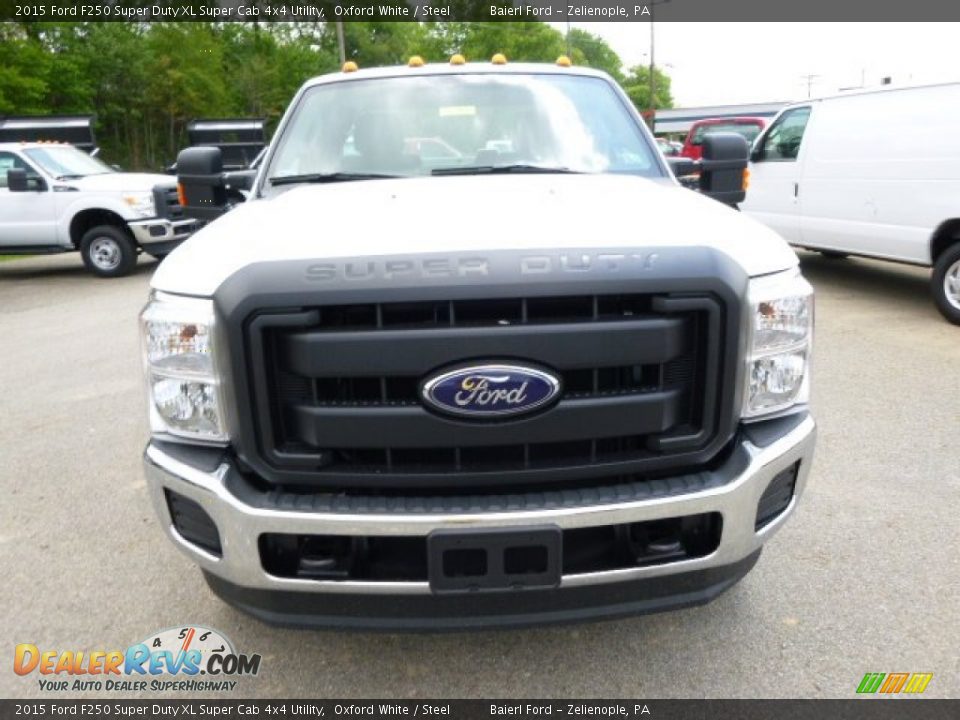 2015 Ford F250 Super Duty XL Super Cab 4x4 Utility Oxford White / Steel Photo #3