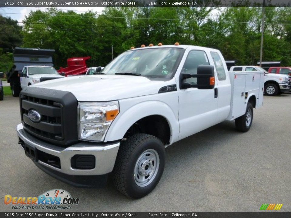 2015 Ford F250 Super Duty XL Super Cab 4x4 Utility Oxford White / Steel Photo #4