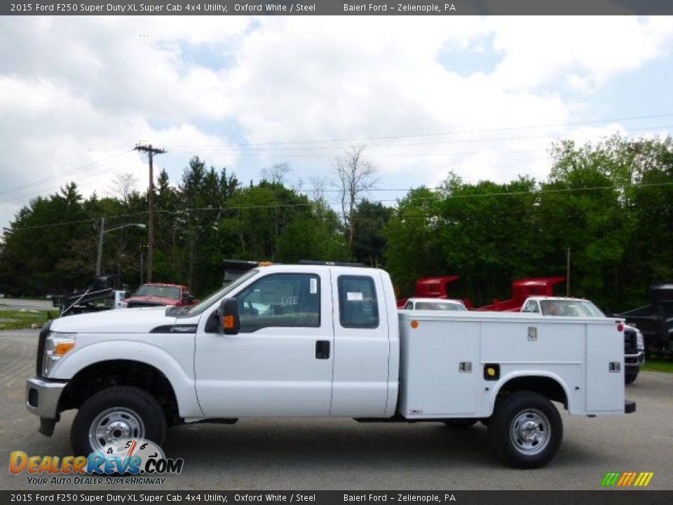 2015 Ford F250 Super Duty XL Super Cab 4x4 Utility Oxford White / Steel Photo #5