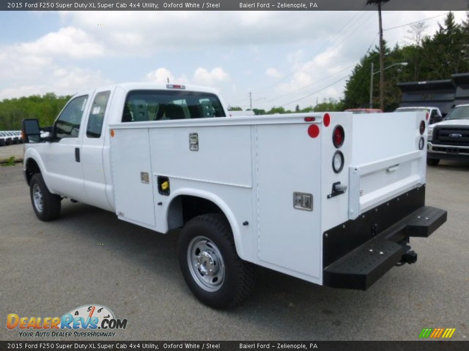 2015 Ford F250 Super Duty XL Super Cab 4x4 Utility Oxford White / Steel Photo #6