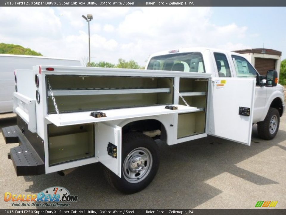 2015 Ford F250 Super Duty XL Super Cab 4x4 Utility Oxford White / Steel Photo #10