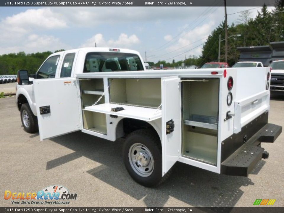 2015 Ford F250 Super Duty XL Super Cab 4x4 Utility Oxford White / Steel Photo #11