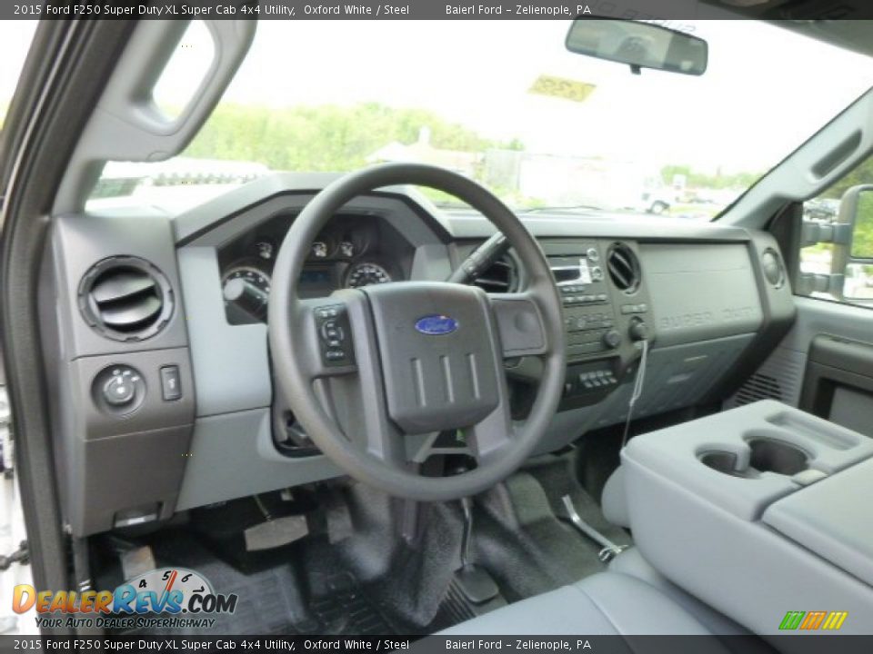 2015 Ford F250 Super Duty XL Super Cab 4x4 Utility Oxford White / Steel Photo #15