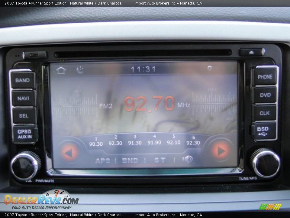 2007 Toyota 4Runner Sport Edition Natural White / Dark Charcoal Photo #22