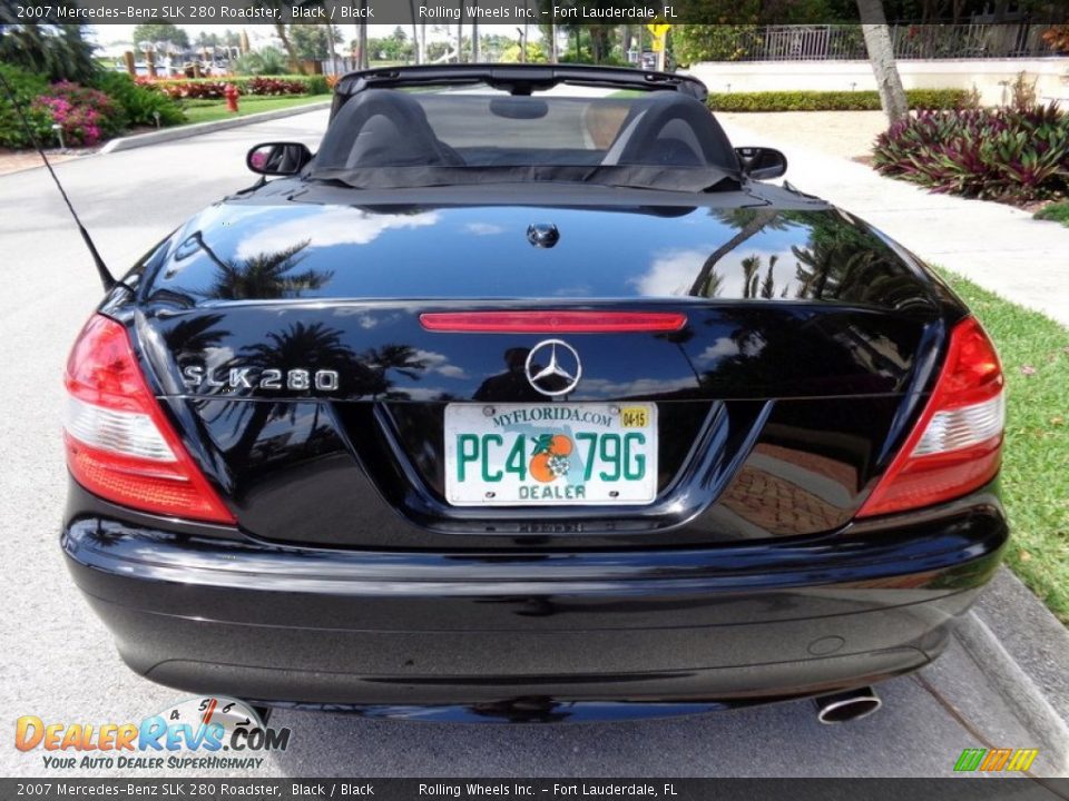 2007 Mercedes-Benz SLK 280 Roadster Black / Black Photo #24