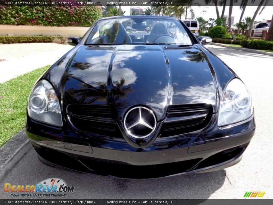 2007 Mercedes-Benz SLK 280 Roadster Black / Black Photo #28