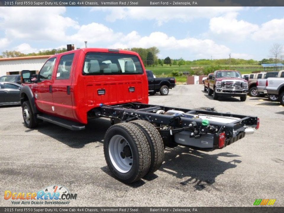 Vermillion Red 2015 Ford F550 Super Duty XL Crew Cab 4x4 Chassis Photo #6