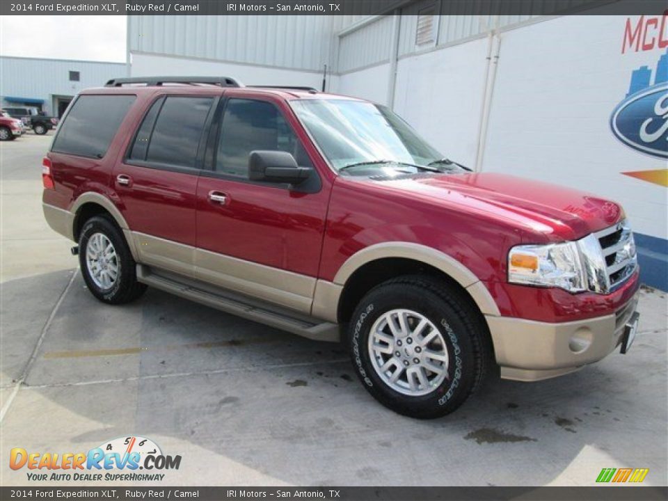 2014 Ford Expedition XLT Ruby Red / Camel Photo #2