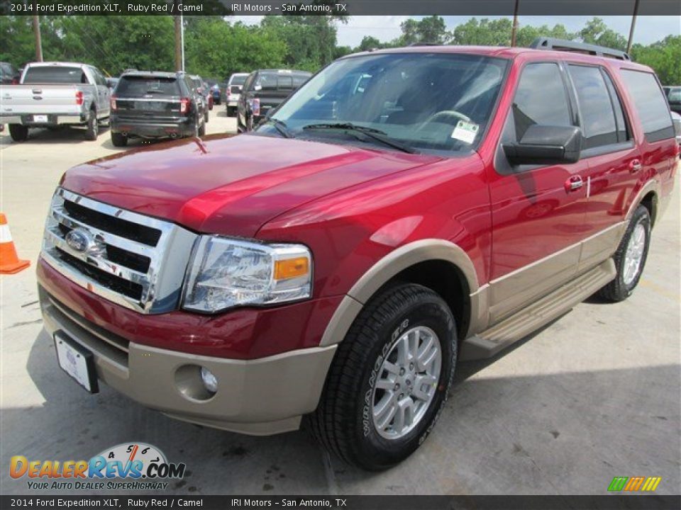 2014 Ford Expedition XLT Ruby Red / Camel Photo #4