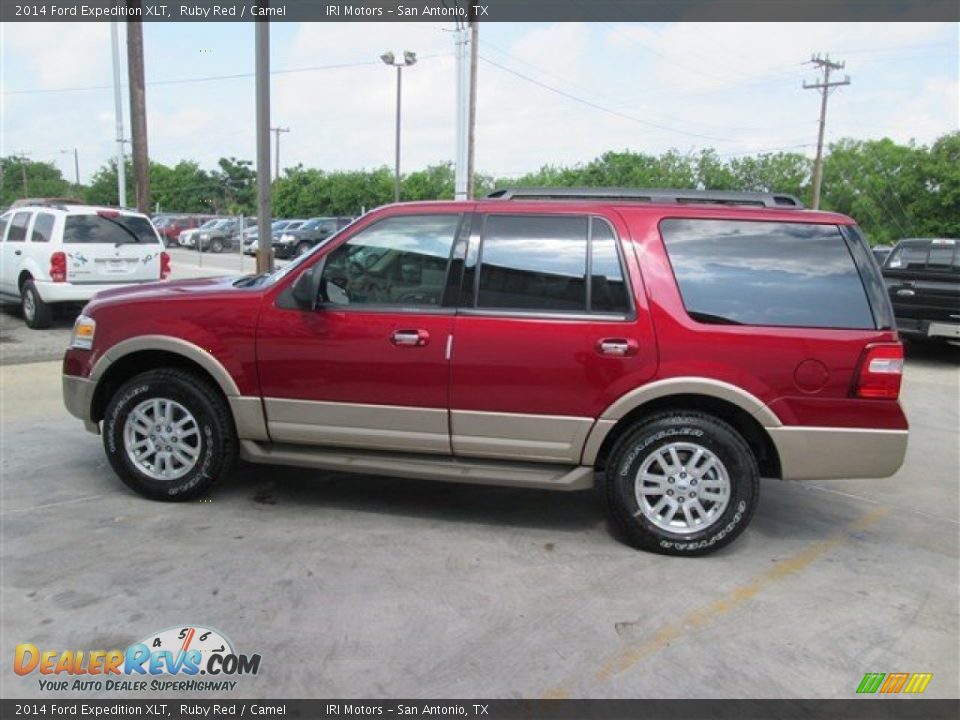 2014 Ford Expedition XLT Ruby Red / Camel Photo #5