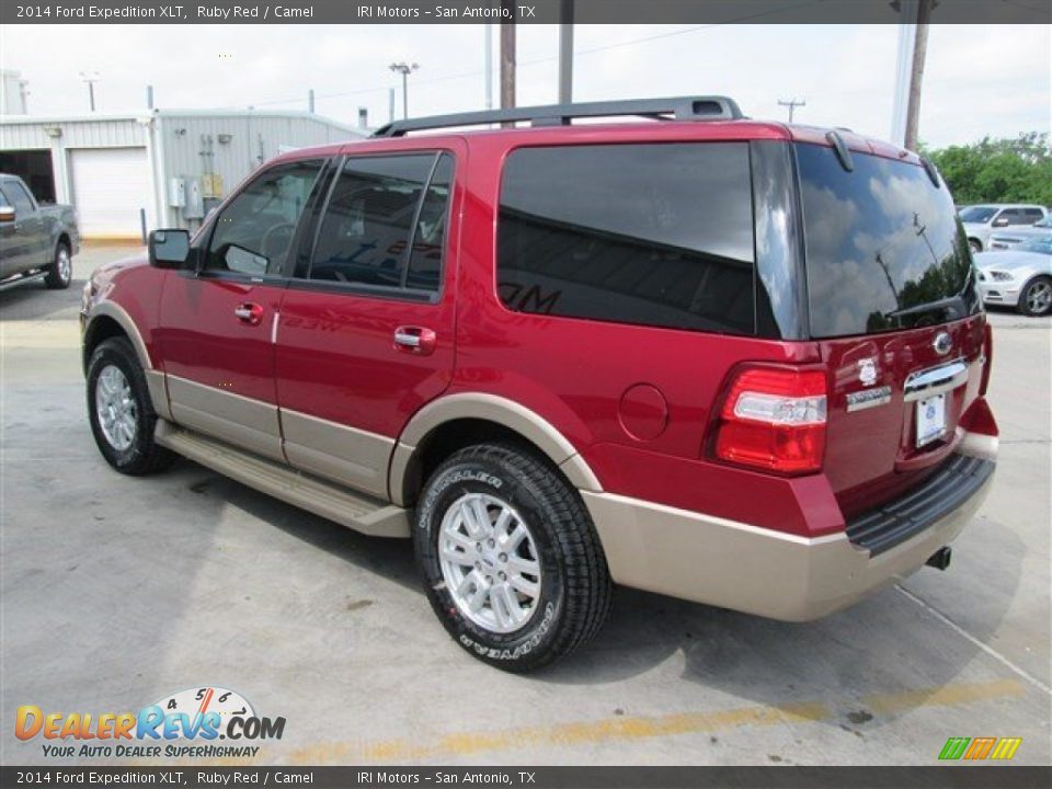 2014 Ford Expedition XLT Ruby Red / Camel Photo #6